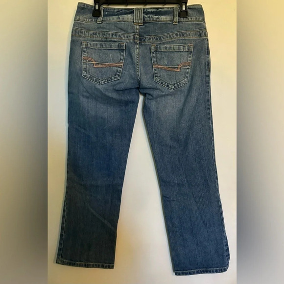 American Eagle Outfitters womens double button cropped 99/1 cotton/spandex sz 8 - Picture 3 of 5